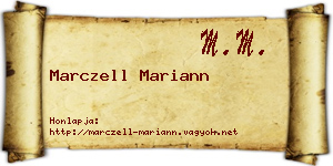 Marczell Mariann névjegykártya